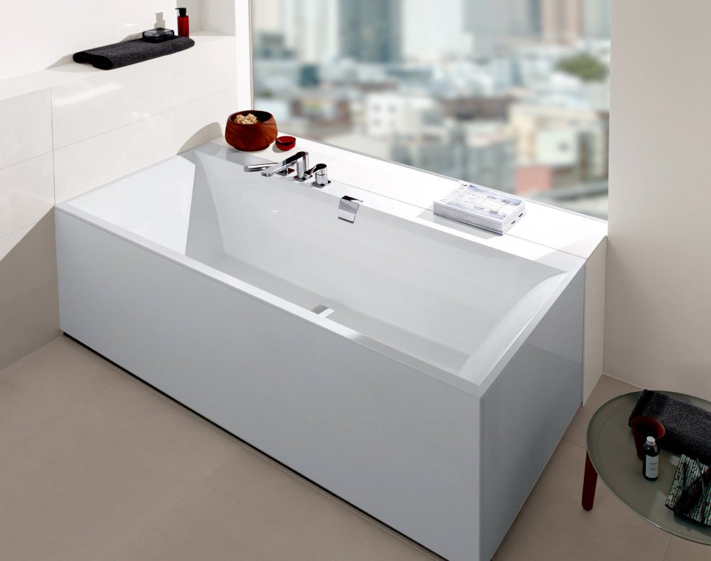 Villeroy Boch SQUARO EDGE 12 Rechteck Duo Badewanne 180x80cm