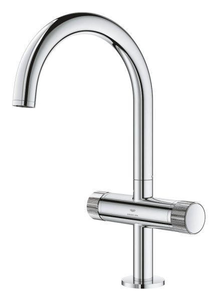 Grohe Atrio 2-Griff-Waschtischarmatur L-Size mit Push-Open, Knopfbetätigung