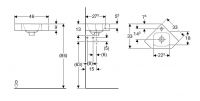 Vorschau: Geberit iCon EckHandwaschbecken mit 1 Hahnloch, ohne Überlauf, 46x33cm weiß 124729000_1
