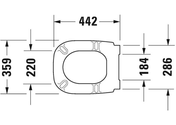 Duravit D-Code WC-Sitz mit Absenkautomatik, weiß