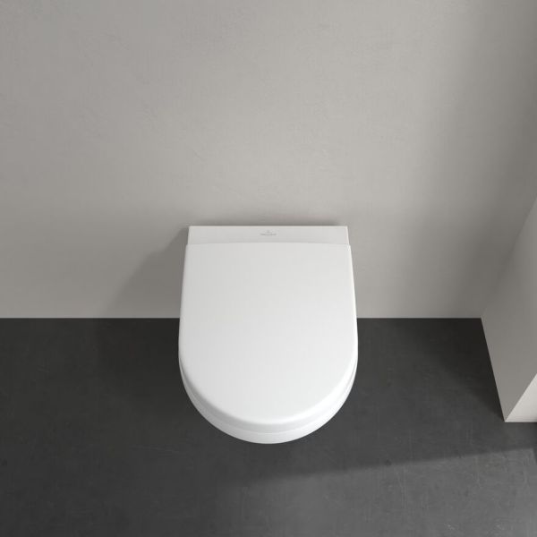 Villeroy&Boch Architectura Wand-WC Compact mit TwistFlush[e³], WC-Sitz SoftClose, Combi-Pack, weiß