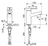 Vorschau: Hansa Hansadesigno Style Waschtisch-Einhand-Einlochbatterie, chrom