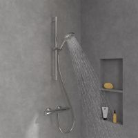 Villeroy&Boch Verve Showers Duschstange 69cm mit Handbrause rund 3 Strahlarten