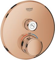 Grohe Grohtherm SmartControl Thermostat-Brausebatterie mit 1 Absperrventil, rund, wassersparend