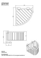 Vorschau: Giese Uni-Set Eckduschkorb mit Haken abnehmbar, chrom