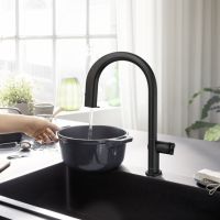 Vorschau: Hansgrohe Aqittura M91 Küchenarmatur mit SodaSystem 210 Starter Set, mit sBox lite, schwarz matt 76839670