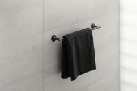 Vorschau: Duravit Starck T Badetuchhalter wandhängend, 60cm, schwarz matt 0099424600