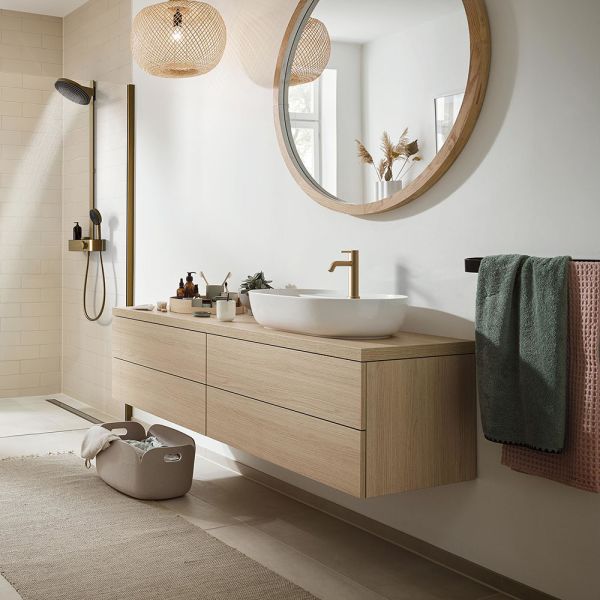 Hansgrohe Tecturis S Waschtischarmatur 110 CoolStart wassersparend+ ohne Ablaufgarn., brushed bronze