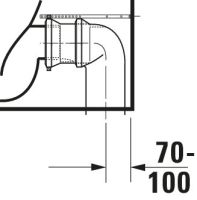 Vorschau: Duravit White Tulip Stand-WC für Kombination, Tiefspüler, spülrandlos, weiß