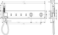 Vorschau: Axor ShowerComposition Thermostatmodul 610/110 Unterputz für 4 Verbraucher, mit Stabhandbrause