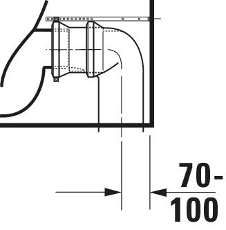 Duravit White Tulip Stand-WC für Kombination, Tiefspüler, spülrandlos, weiß