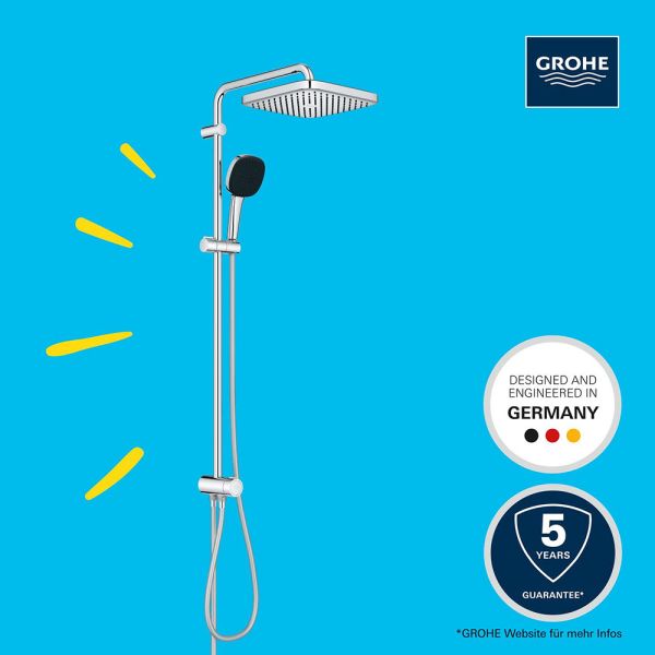 Grohe QuickFix Vitalio Comfort 250 Flex Duschsystem ohne Armatur mit Umsteller chrom 26986001