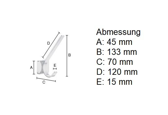 Smedbo Ice Haken für Bademantel, chrom