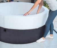 Vorschau: NetSpa Vita Schaumstoff Whirlpool für 4 Personen, rund, Ø 156 cm inkl. 5 tlg. Möbel-Set