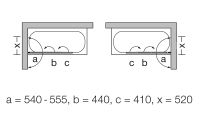 Vorschau: Artweger Baseline Badewannentrennwand / Faltwand 140,5cm, 3-tlg.