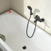 Vorschau: Grohe Tempesta 110 Wandhalterset mit Brauseschlauch 125cm, 2 Strahlarten, 7,4 l/min, matt black