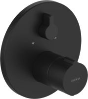 Vorschau: Hansa Hansahome Wannen-Thermostat-Batterie Fertigmontageset, schwarz matt 8862904533 