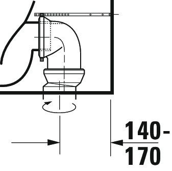 Duravit White Tulip Stand-WC für Kombination, Tiefspüler, spülrandlos, weiß