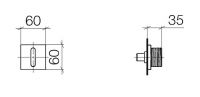 Vorschau: Dornbracht CL.1 Unterputzventil mit Waves-Struktur, rechtsschließend 1/2"