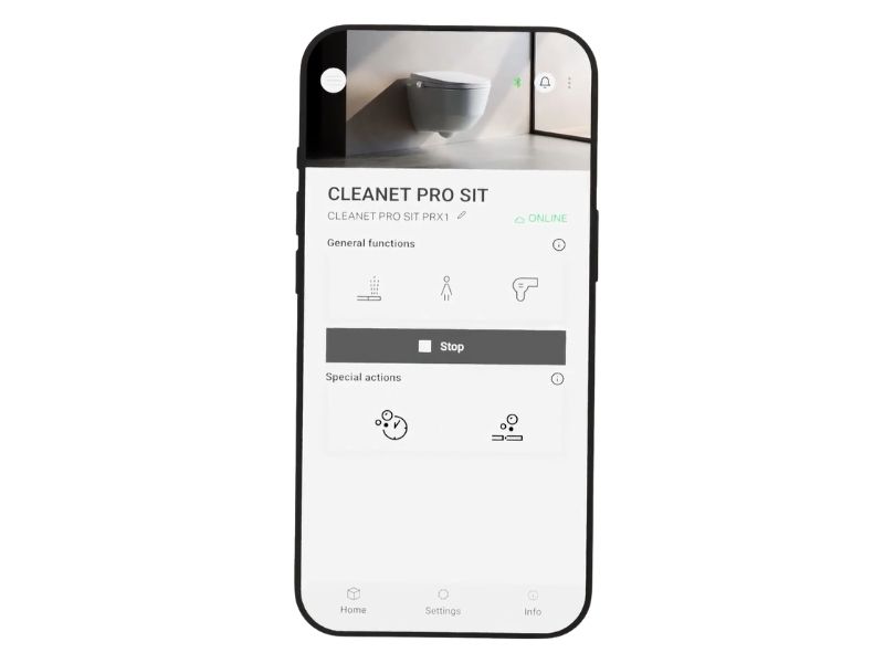 LAUFEN SmartControl App auf dem Smartphone