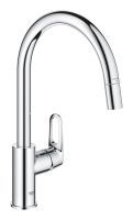 Vorschau: Grohe BauFlow Einhand-Küchenarmatur mit C-Auslauf, ausziehbar, chrom 30549000 