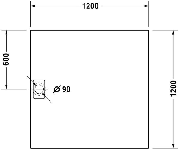 Duravit Stonetto Duschwanne rechteckig 120x120cm, Mineralguss