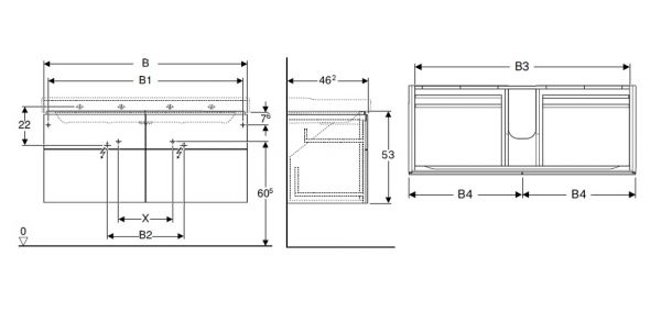 Geberit Xeno² Waschtischunterschrank mit 4 Schubladen_2