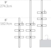 Vorschau: simplehuman Spann-Duschkorb 1,8 - 2,7m, edelstahl/ aluminium eloxiert