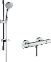 Hansgrohe Ecostat Comfort Combi Set 0,65m mit Croma 100 Vario Handbrause, chrom