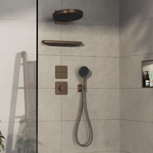 Hansgrohe ShowerSelect Comfort Q Ventil Unterputz für 3 Verbraucher, brushed bronze