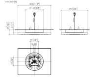 Vorschau: Dornbracht Serienneutral Regenbrause für Deckenanbindung mit Licht 30x24cm