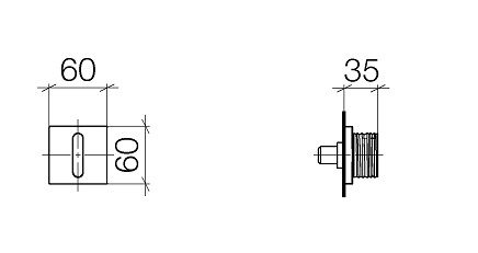 Dornbracht CL.1 Unterputzventil mit WAVES Struktur, linksschließend, warm