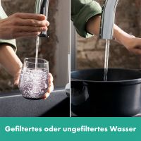 Vorschau: Hansgrohe Aqittura M91 Küchenarmatur mit FilterSystem 210 Ausziehauslauf 1jet sBox, chrom 76826000