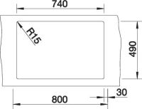 Vorschau: Blanco Claron 700-IF Edelstahlspüle ohne Ablauffernbedienung, dark steel