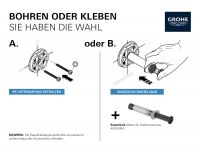 Vorschau: Grohe Essentials Halter für Becher, Seifenschale oder Seifenspender, nickel gebürstet