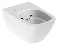 Geberit Smyle Square Wand-WC Tiefspüler, geschlossene Form, Rimfree, weiß