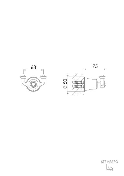 Steinberg Serie 550 Doppel-Handtuchhaken
