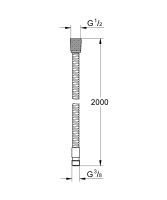 Vorschau: Grohe Metallbrauseschlauch 2m, chrom