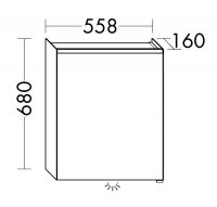 Vorschau: Burgbad Iveo Spiegelschrank mit horizontaler LED-Beleuchtung, Waschtischbeleuchtung, 55,8x68cm