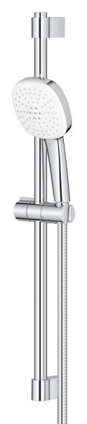 Grohe Tempesta Cube 110 Brausestangenset 60cm mit Metallbrauseschlauch 175cm, 2 Strahlarten, chrom