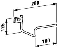 Vorschau: Laufen VAL Handtuchhalter passend zu Handwaschbecken H81528.3_1