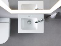 Duravit ME by Starck Handwaschbecken 43x30cm, mit Hahnloch, mit Überlauf, WonderGliss, weiß