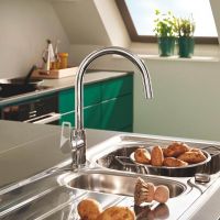 Grohe BauLoop Einhand-Küchenarmatur mit C-Auslauf, ausziehbar, chrom 30543000