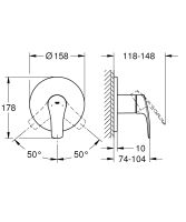 Vorschau: Grohe Eurosmart Einhand-Brausebatterie, chrom