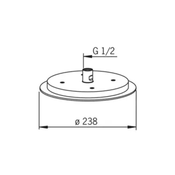 Hansa Kopfbrause Ø 23,8cm, chrom