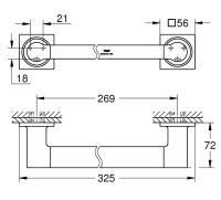 Vorschau: Grohe Allure Wannengriff 32,5cm