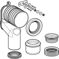 Vorschau: Geberit Set P-Anschlussbogen für Stand-WC