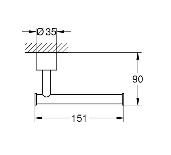 Grohe Atrio WC-Papierhalter ohne Deckel