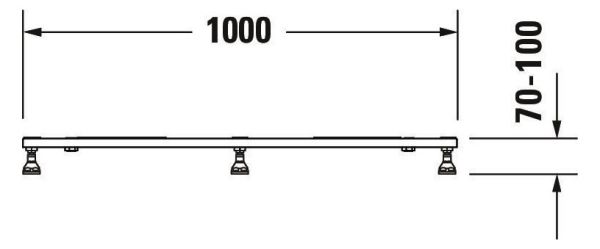 Duravit Tempano Fußgestell höhenverstellbar 70 - 100mm 1000x900x85mm