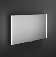 Burgbad Cube Spiegelschrank mit vertikaler LED-Beleuchtung, Waschtischbeleuchtung, 2tlg, 100,8x64cm SPFW100PN458